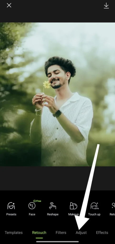 hypic ai expand: select Adjust option