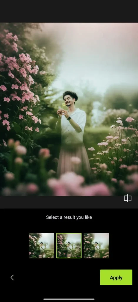 outputs generated by hypic ai expand after using text prompts