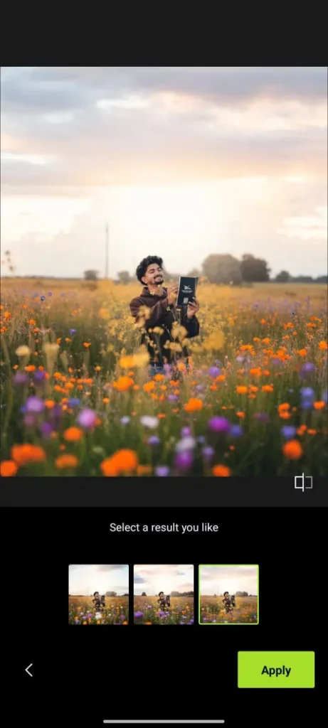 outputs generated by hypic ai expand after using text prompts